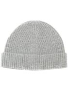 Lanvin - Ribbed Beanie Hat - Men - Cashmere - One Size, Grey, Cashmere