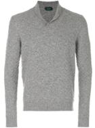 Zanone Shawl Collar Jumper - Grey