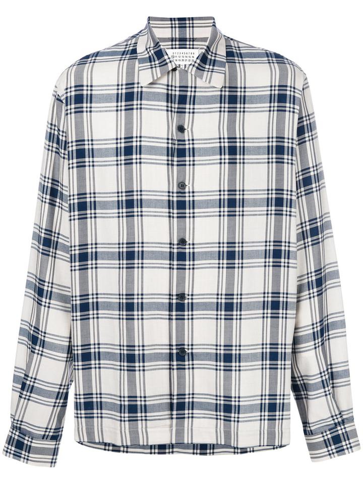 Maison Margiela - Classic Checked Shirt - Men - Cotton/modal - 41, Nude/neutrals, Cotton/modal