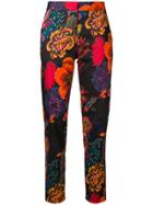 Paul Smith Ocean Print Tapered Trousers - Black