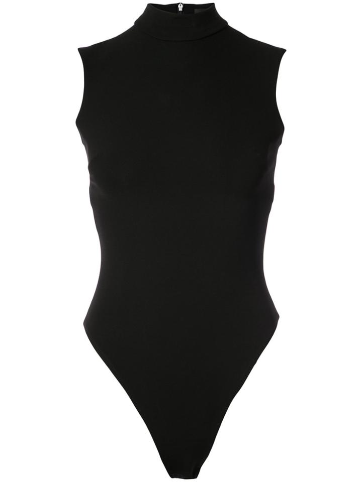 David Koma Roll Neck Top - Black