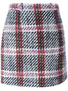 Carven Plaid Skirt, Women's, Size: 36, Virgin Wool/polyacrylic/polyamide/acetate