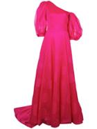Carolina Herrera Puff Sleeve Long Dress - Pink