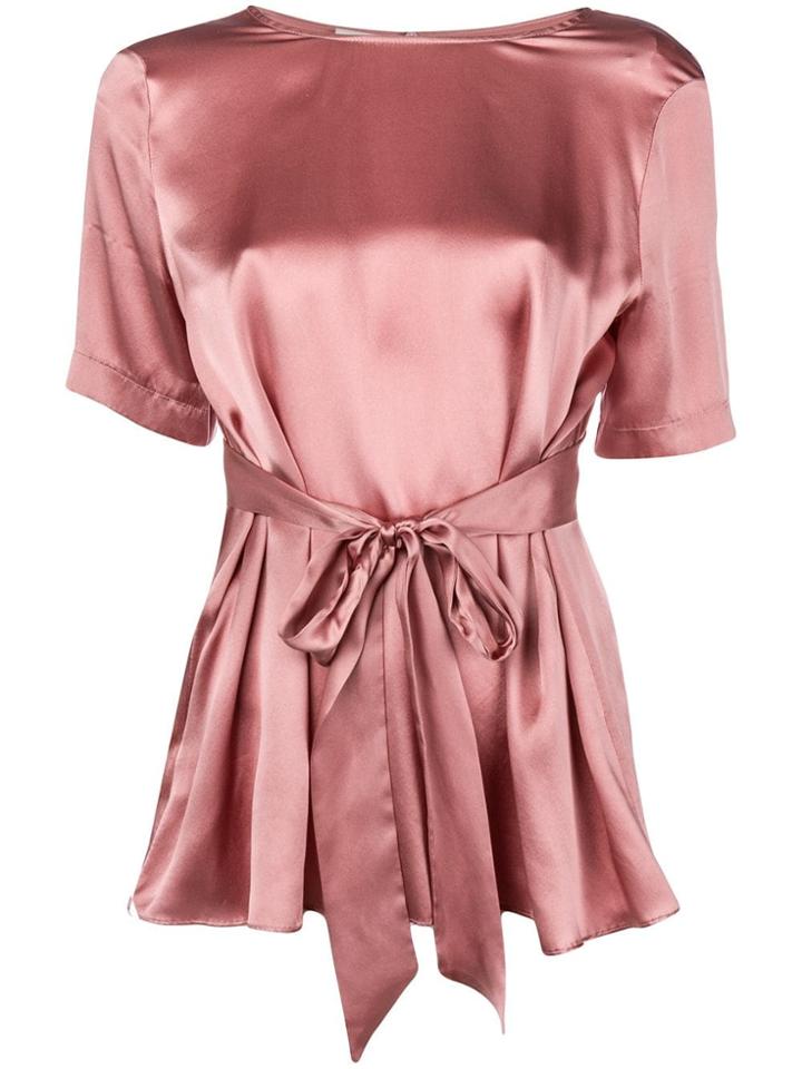 Pinko Belted Blouse - Pink & Purple