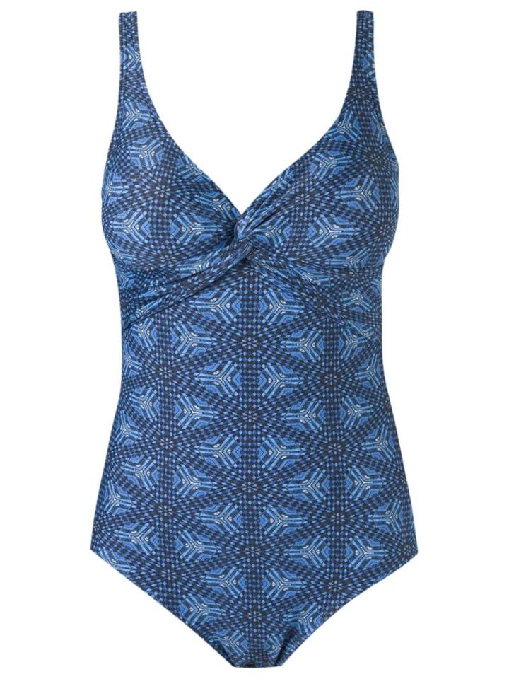 Lygia & Nanny Abstract Print Swimsuit, Women's, Size: 42, Blue, Polyamide/spandex/elastane