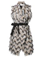 Christian Siriano Fringed Sleeveless Jacket