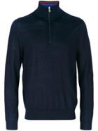 Paul Smith Zip Collar Jumper - Blue