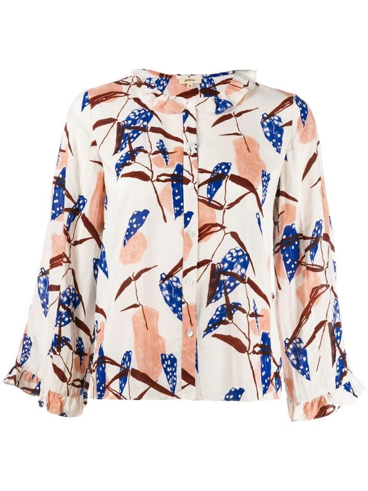 Bellerose Floral Print Straight Shirt - White