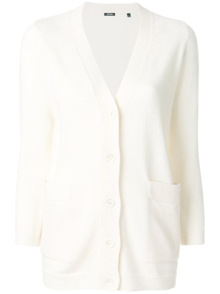 Aspesi Button Cardigan - White