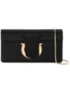 Salvatore Ferragamo Thalia Clutch Bag, Women's, Black, Polyester