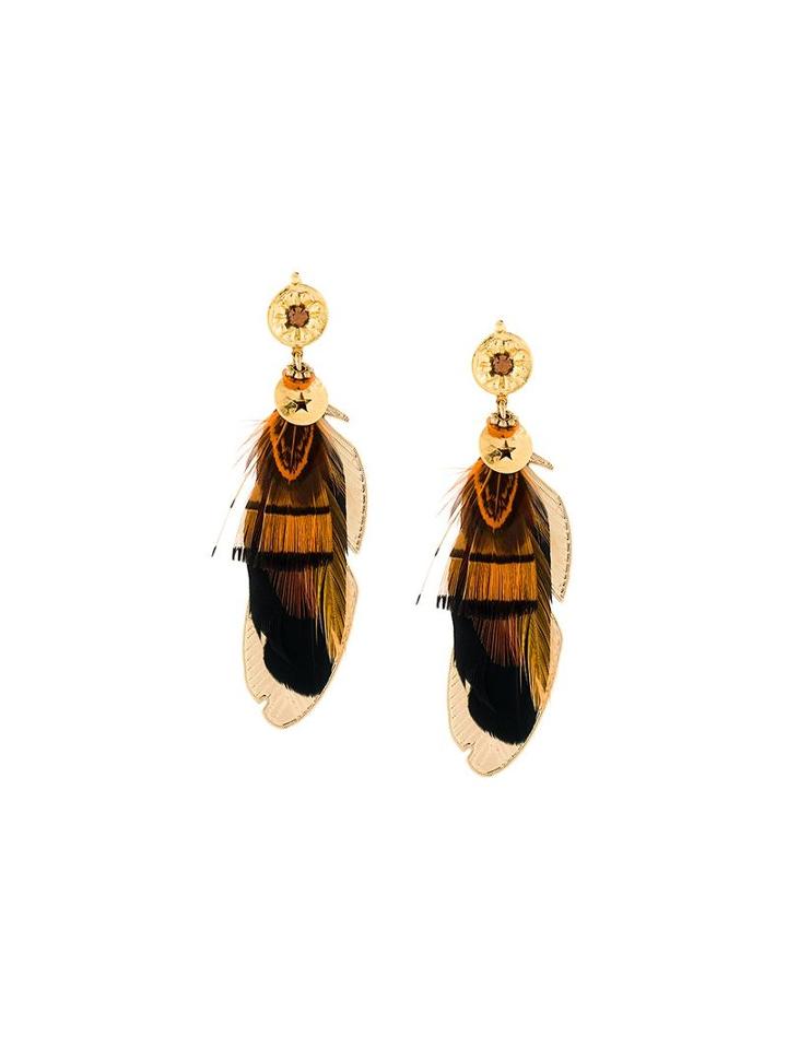 Gas Bijoux 'sao' Earrings, Women's, Brown