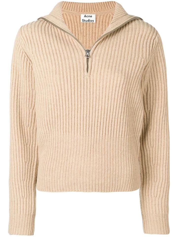 Acne Studios Karolyn Zip-front Sweater - Neutrals
