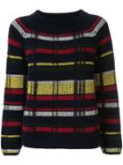Coohem Retro Check Knitted Jumper - Blue