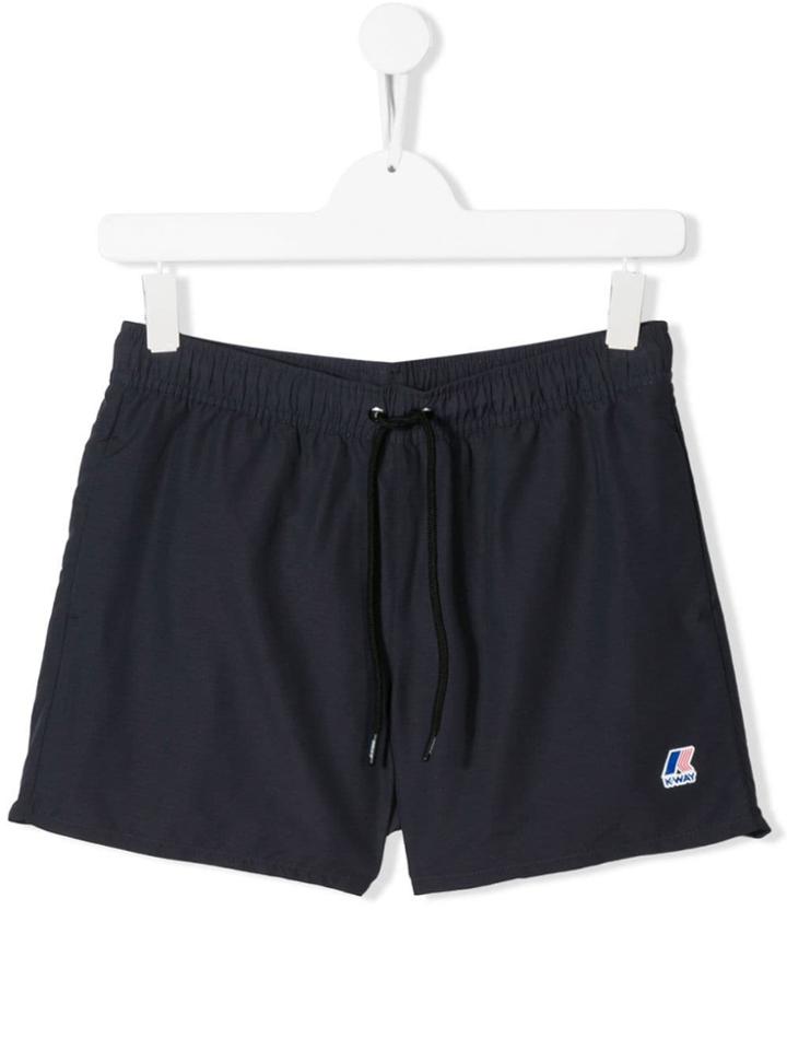 K Way Kids Logo Shorts - Blue