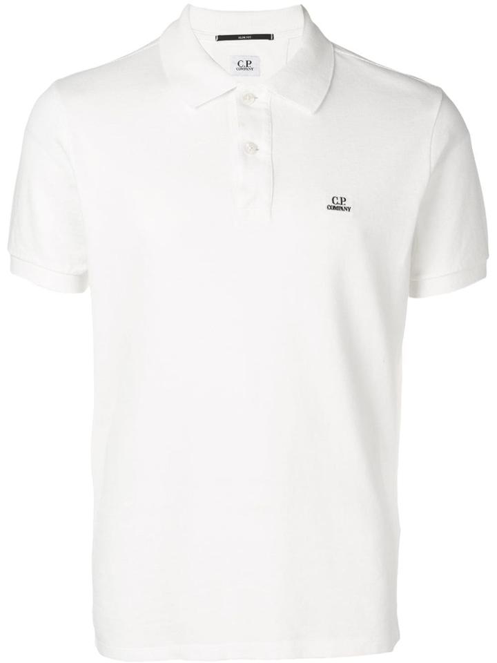 Cp Company Chest Logo Polo Shirt - White