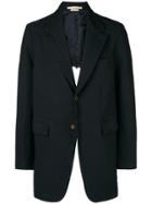 Comme Des Garçons Homme Plus Frayed Edge Open Back Blazer - Black