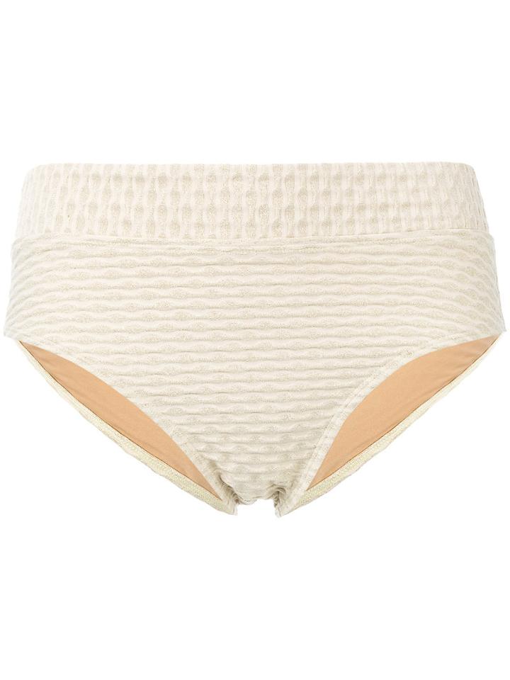 Marlies Dekkers - Holi Vintage Fold Down Briefs - Women - Polyamide/spandex/elastane - L, Nude/neutrals, Polyamide/spandex/elastane