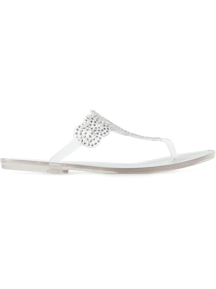 Stuart Weitzman 'clear Jelly' Flip Flops
