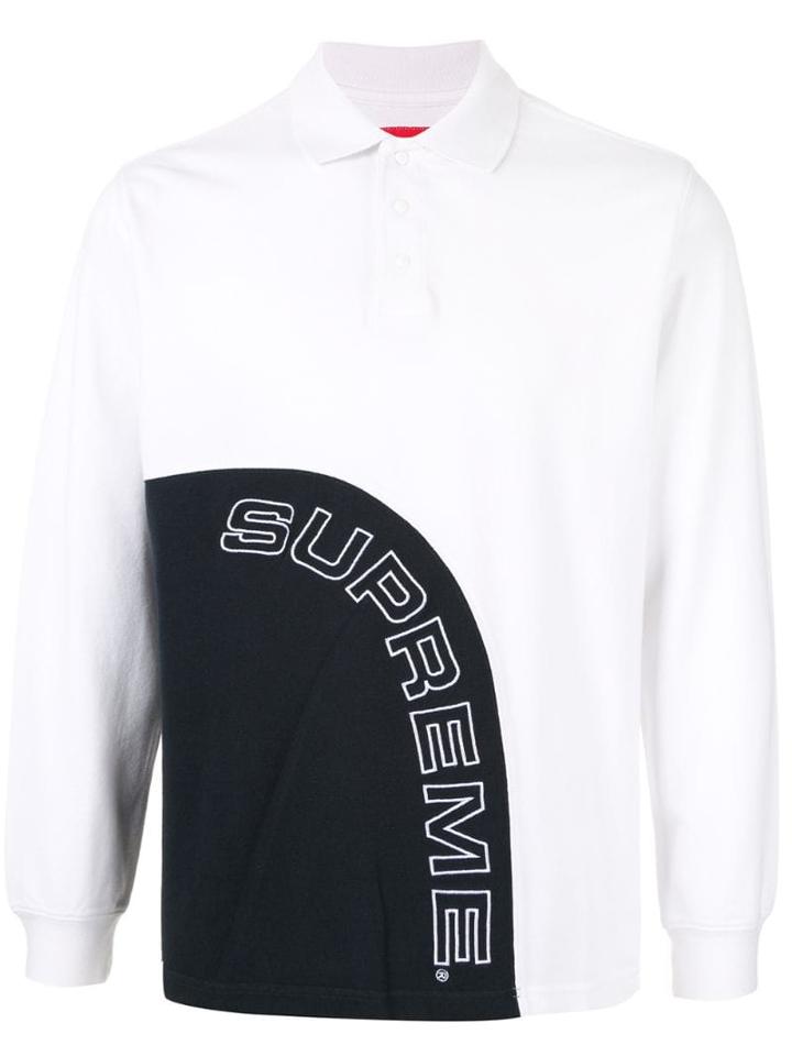 Supreme Corner Arc Logo Polo Top - White