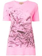 Burberry Doodle Print T-shirt - Pink & Purple