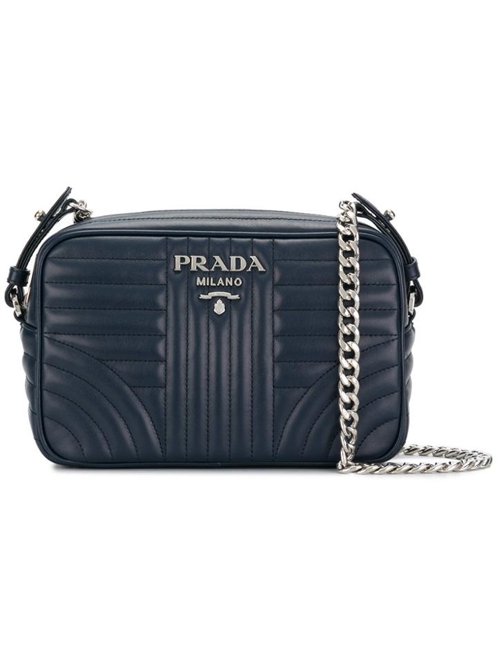 Prada Bevelled Camera Bag - Blue