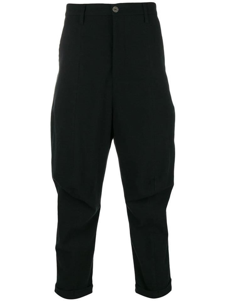 Andrea Ya'aqov Cropped Tapered Trousers - Black
