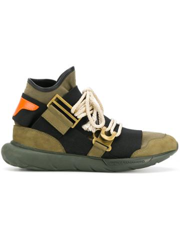 The Shoe Surgeon Farfetch X The Shoe Surgeon Y3 Qasa Sneakers - Green