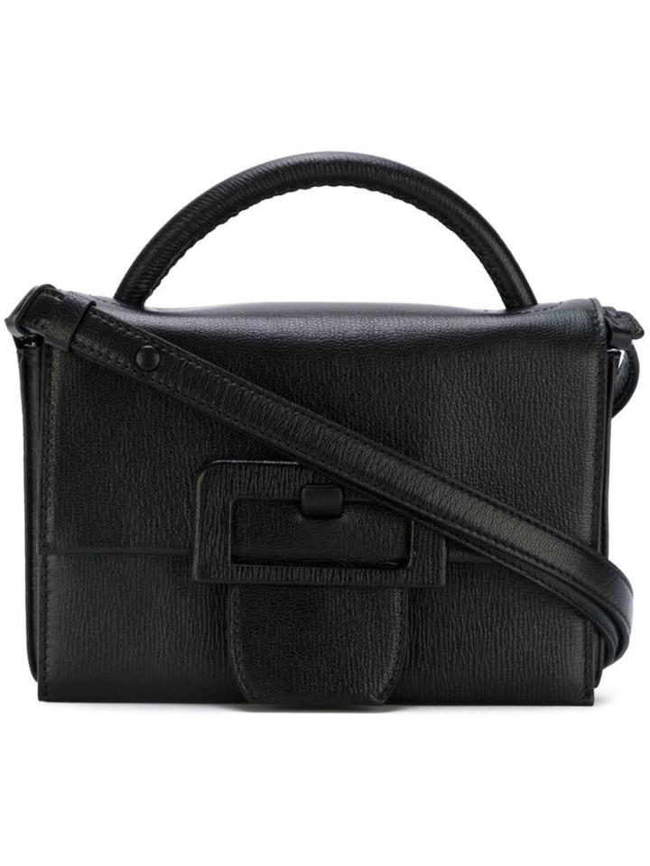 Maison Margiela Medium Buckle Detail Satchel Bag, Women's, Black, Goat Skin