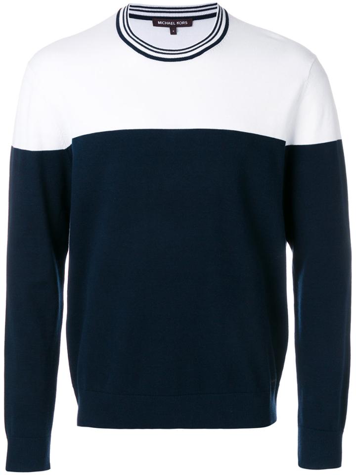 Michael Kors Collection Colour Block Sweatshirt - Blue