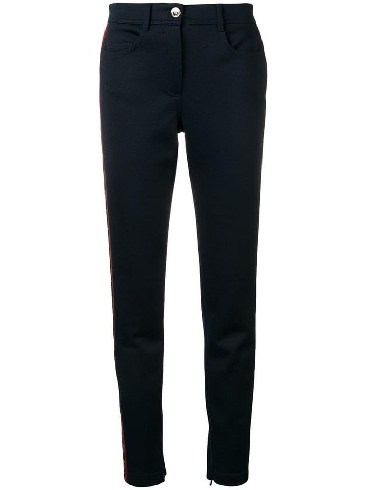 Fendi Double Ff Stripe Trousers - Blue