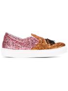 Chiara Ferragni Flirting Slip-on Sneakers, Women's, Size: 36, Yellow/orange, Rubber/leather/plastic