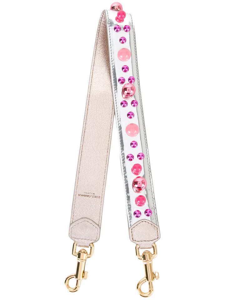 Dolce & Gabbana - Embellished Detachable Strap - Women - Calf Leather - One Size, Women's, Grey, Calf Leather