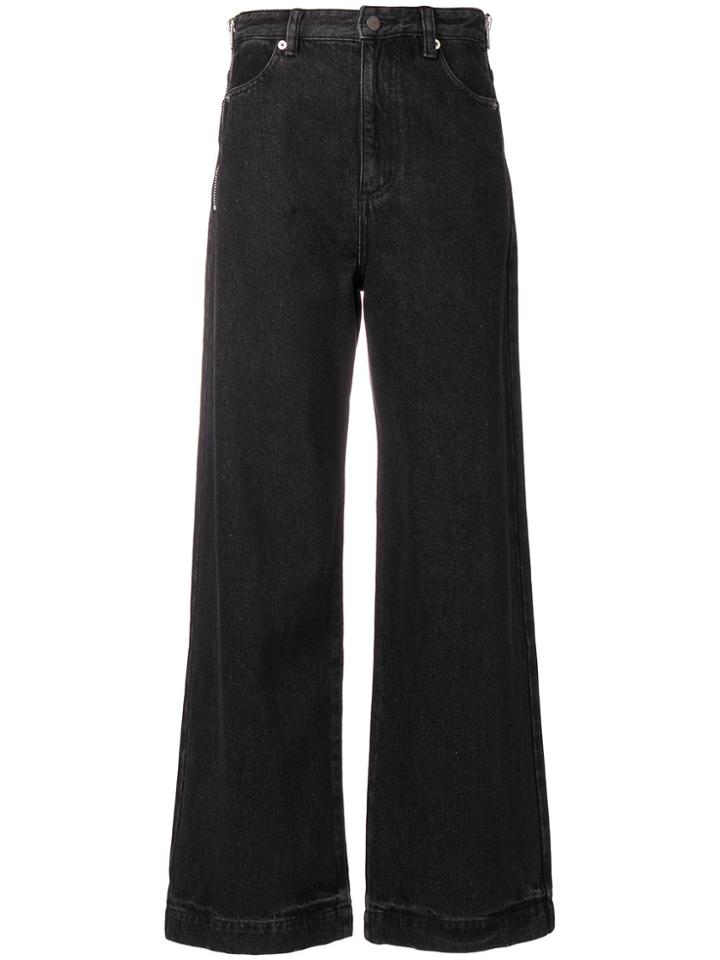 3.1 Phillip Lim Wide-leg High-waist Jeans - Black