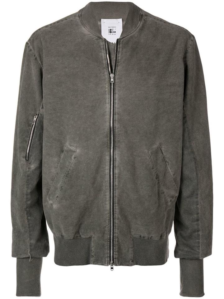 Lost & Found Rooms Oversized Bomber Jacket - Neutrals