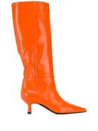 Erika Cavallini Kitten Heel Boots - Orange