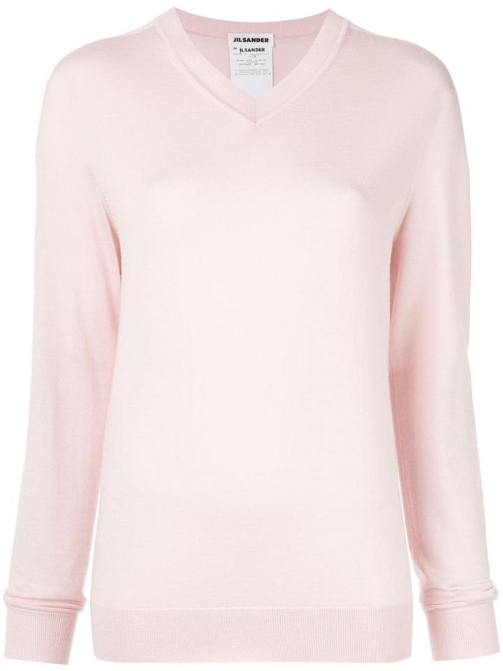 Jil Sander V-neck Jumper - Pink