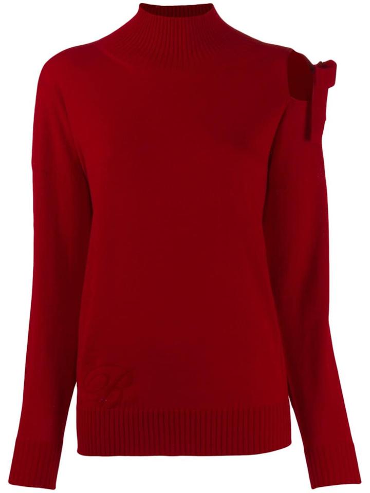 Blumarine Cut-out Detail Jumper - Red