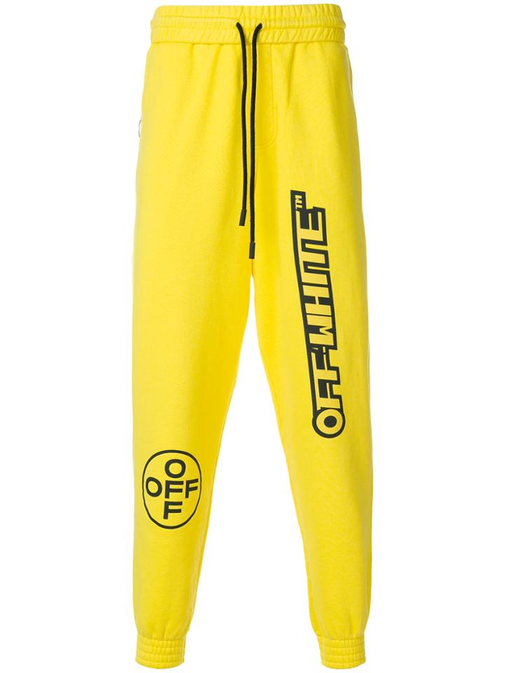 Off-white Logo Tracksuit Bottoms - Yellow & Orange