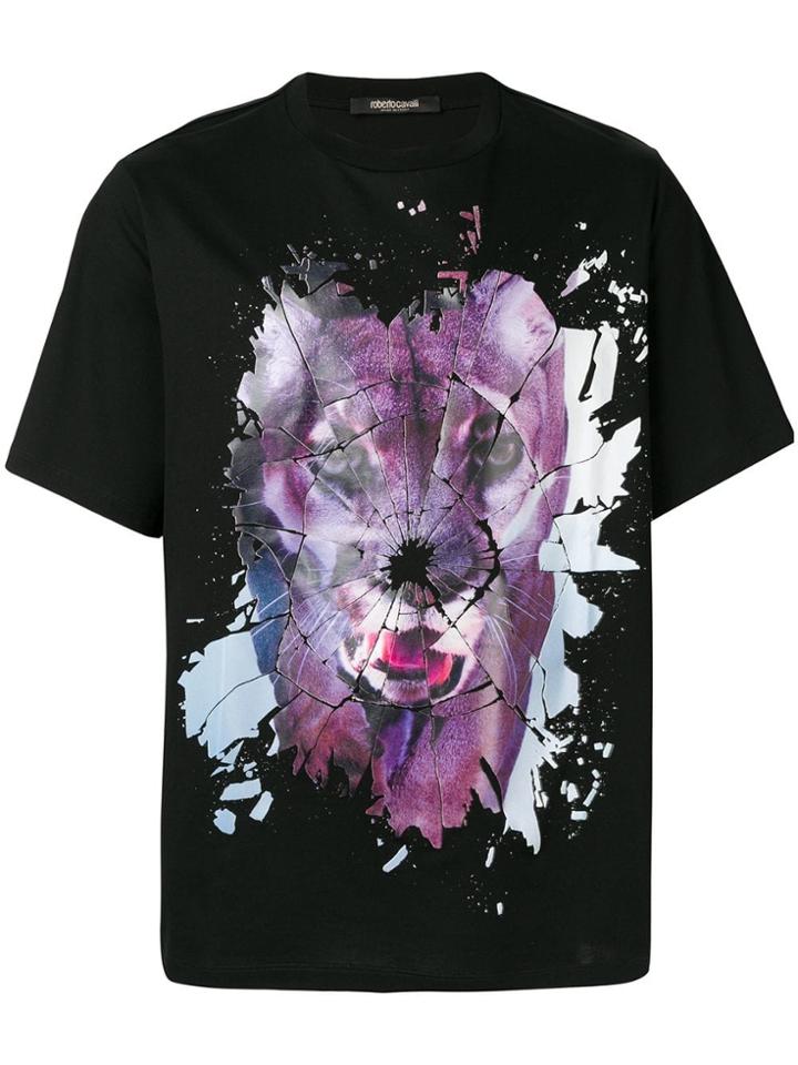 Roberto Cavalli Printed Feline T-shirt - Black