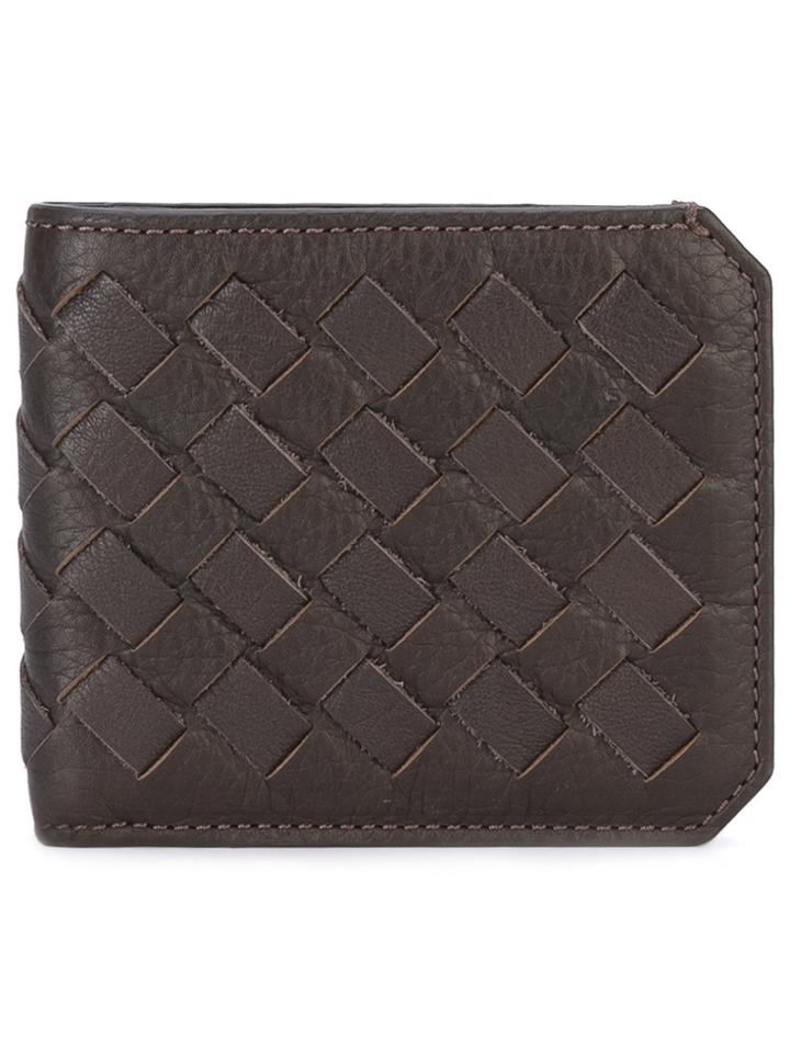 Santoni Woven Cardholder - Brown
