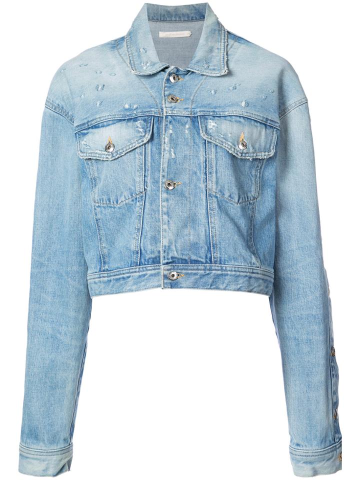 Jonathan Simkhai Cropped Denim Jacket - Blue