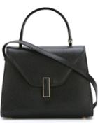 Valextra Buckle Detail Satchel Bag, Women's, Black