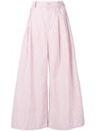 Mm6 Maison Margiela Striped Wide-leg Trousers - Red