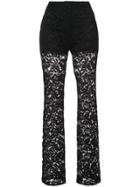 Adam Lippes Short Lined Lace Trousers - Black