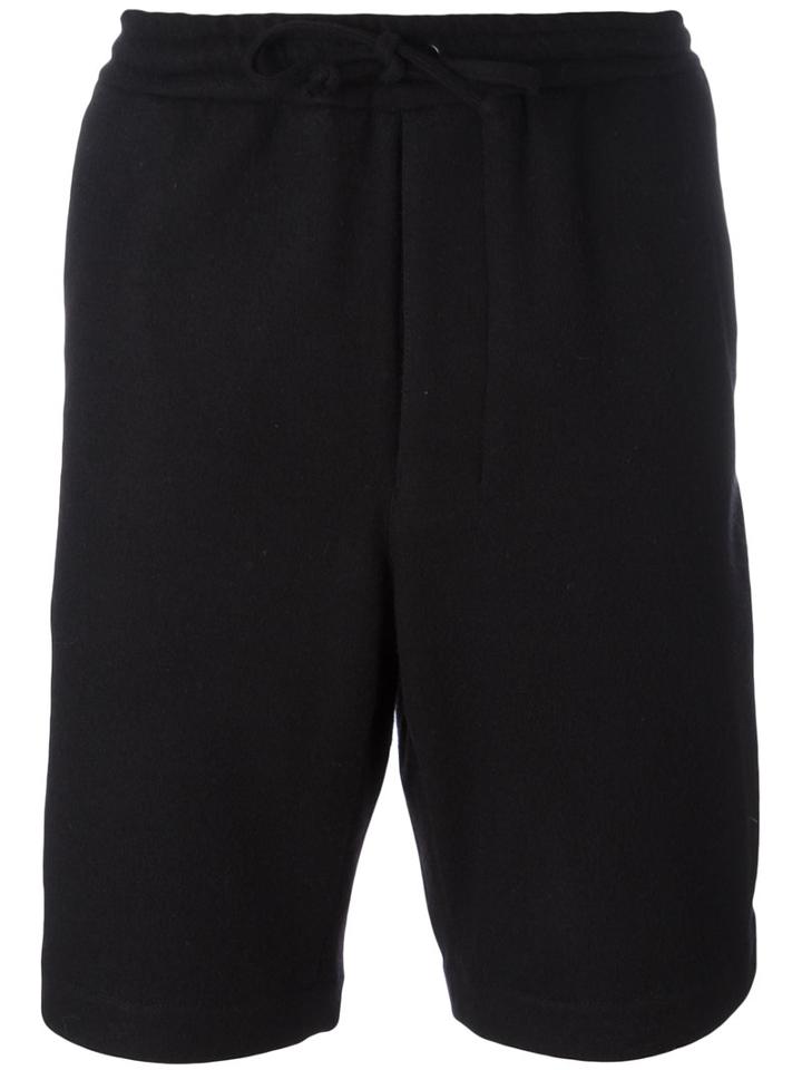 Ami Alexandre Mattiussi - Drawstring Track Shorts - Men - Polyamide/virgin Wool - 40, Black, Polyamide/virgin Wool