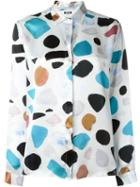 Msgm Printed Shirt, Women's, Size: 42, White, Silk