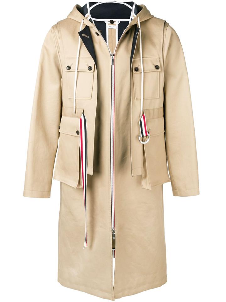 Thom Browne Detachable Vest Mackintosh Parka - Neutrals