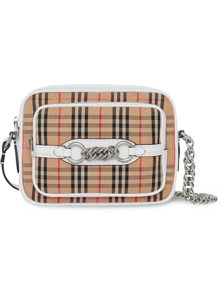 Burberry The 1983 Check Link Camera Bag - White