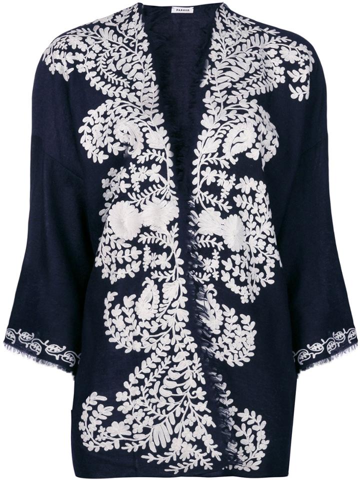 P.a.r.o.s.h. Fringe Edge Cardigan - Pink & Purple