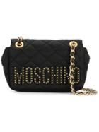 Moschino Mini Quilted Logo Crossbody Bag - Black